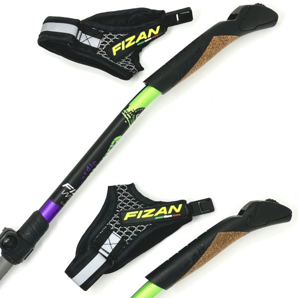 WALX Carbon Pro Impulse Nordic Walking Poles (117-130cm size)