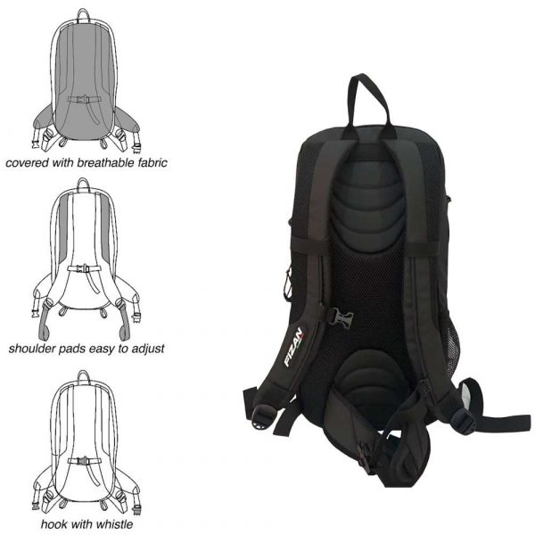 Fizan Active 20 Backpack, Black, Features