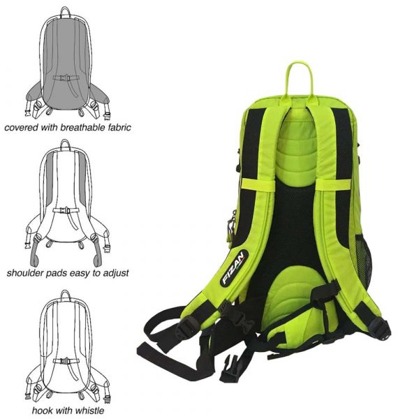 Fizan Active 20 Backpack, Lime, Features
