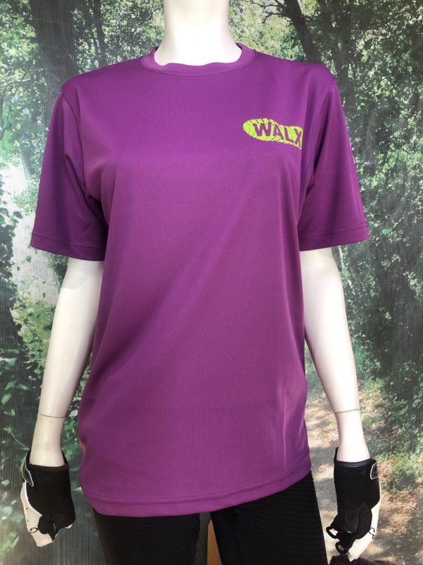 magenta cooltech t-shirt with walx logo on chest